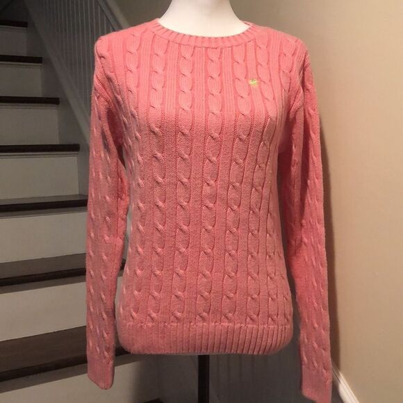 LILY PULITZER Women’s Pink Cable Knit Sweater Size S - Picture 9 of 9